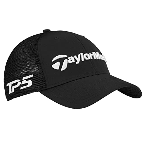 TaylorMade Golf Standard Tour Cage Hat, Black, Large/Extra Large