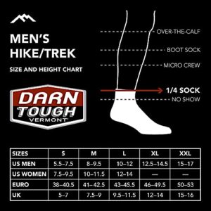 Darn Tough Men's Hiker Quarter Midweight with Cushion Hiking Sock (Style 1959) - Taupe, Large