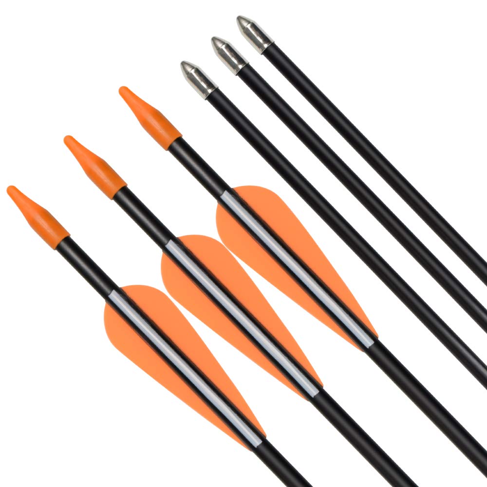 Practice Fiberglass Arrows Archery 30 Inch Target Shooting Safetyglass Recurve Bows Suitable for Youth Children Woman Beginner 6PCS