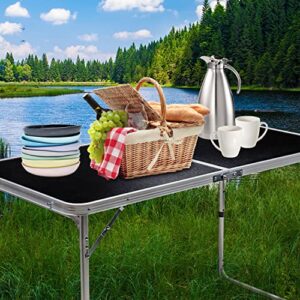 H&B Luxuries Portable Height Adjustable Aluminum Folding Camping Table with Carry Handle FT-ACFT1