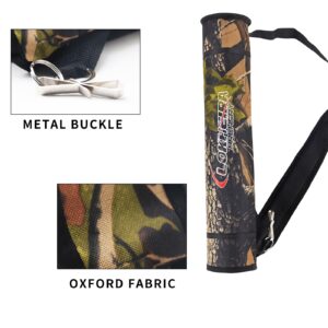 Arrow Quiver, Archery Lightweight Back Arrow Quiver Dual Use Foldable Compact Hip Arrows Bag for Recurve Bow Compound Target Practice Nylon Arrow Bag（Camo）