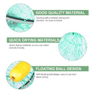 Happyyami Folded Fishing net Bait: Crawling Crab Baby Toy Fish Basket Collapsible Portable Fish cage for Crayfish Crab Fishing Accessories Double Boiler Tool Fishing Boat