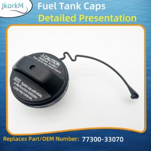 JkorkM 77300-33070 Gas Cap, Fuel Cap Compatible For Toyota 4Runner Camry Tacoma Tundra Avalon Corolla Highlander Matrix Sequoia Sienna Solara Lexus ES300 ES330 GS300 GS430 GX470 RX330 OEM 7730033070