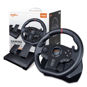 pxn v900 steering wheel gaming - 270/900° sim xbox racing wheel with pedals paddle shifter vibration feedback wheel for xbox one, xbox series s/x, pc, ps3, ps4, switch, android tv