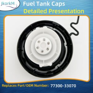 JkorkM 77300-33070 Gas Cap, Fuel Cap Compatible For Toyota 4Runner Camry Tacoma Tundra Avalon Corolla Highlander Matrix Sequoia Sienna Solara Lexus ES300 ES330 GS300 GS430 GX470 RX330 OEM 7730033070