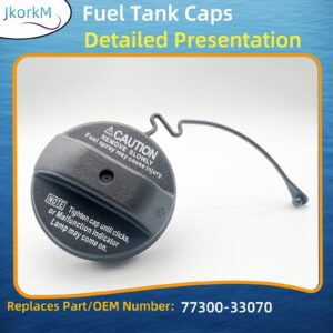 JkorkM 77300-33070 Gas Cap, Fuel Cap Compatible For Toyota 4Runner Camry Tacoma Tundra Avalon Corolla Highlander Matrix Sequoia Sienna Solara Lexus ES300 ES330 GS300 GS430 GX470 RX330 OEM 7730033070