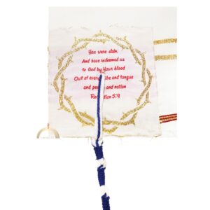 3 ARCHES USA, The Blood Of Yeshua The Messiah,Prayer Shawl from Israel Messianic Tallit Prayer Shawl- Red 72"x 22" Jewish Prayer Shawl with Bag, Scripture Corners & Hebrew Prayer