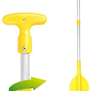 TASDHZ 2PC Boat Oars Telescopic Paddle Aluminum Kayak Paddles Adjustable Length Canoe Paddle with Anti-Slip Grips for Kayak,Telescoping Plastic Boat Paddle Canoe, Inflatable Boat Dinghy (Yellow 2pcs)