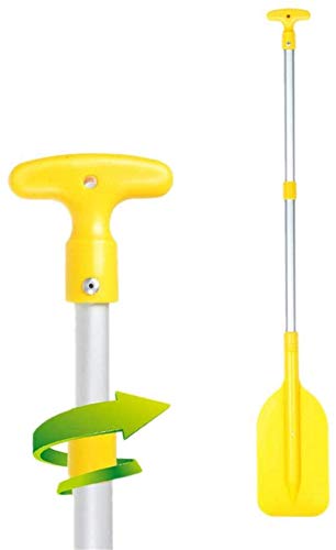 TASDHZ 2PC Boat Oars Telescopic Paddle Aluminum Kayak Paddles Adjustable Length Canoe Paddle with Anti-Slip Grips for Kayak,Telescoping Plastic Boat Paddle Canoe, Inflatable Boat Dinghy (Yellow 2pcs)