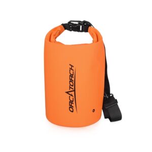 orcatorch 5l waterproof dry bag scuba diving storage backpack for water sports - kayaking, boating, fishing, hiking, swimming, backpacking, snowboarding and camping