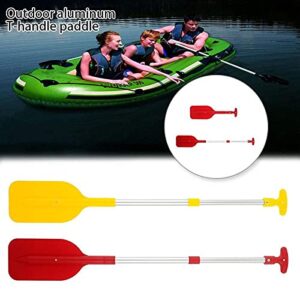 TASDHZ 2PC Boat Oars Telescopic Paddle Aluminum Kayak Paddles Adjustable Length Canoe Paddle with Anti-Slip Grips for Kayak,Telescoping Plastic Boat Paddle Canoe, Inflatable Boat Dinghy (Yellow 2pcs)