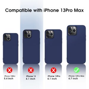 X-level Compatible iPhone 13 Pro max Case Slim Fit Ultra-Thin [Guardian Series] Soft TPU Matte Finish Coating Phone Cases Lightweight Back Cover Grip for iPhone 13 Pro max 6.7" (2021)-Navy Blue