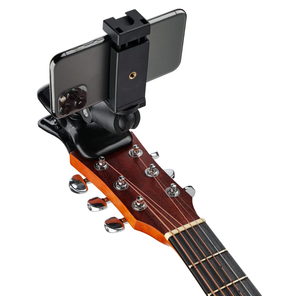 POWRIG Guitar Phone Holder Mount, Action Camera Mount for Guitar