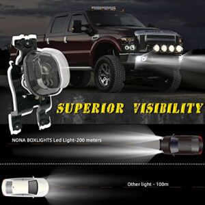 LED Fog Lights Assemblies Replacement for 2008 2009 2010 Ford F-250 F-350 F-450 F-550 Super Duty, 1 Pair Bumper Driving Fog Lamps Kit (Clear Lens)