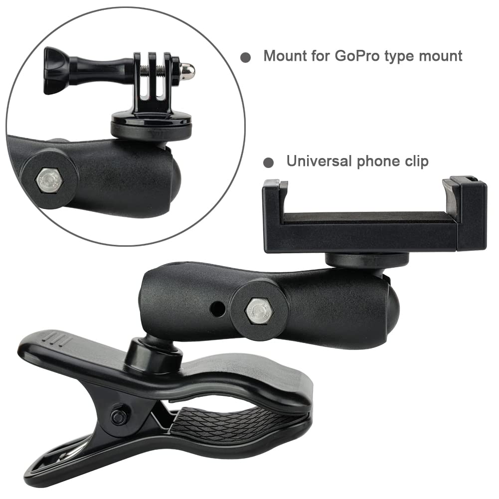 POWRIG Guitar Phone Holder Mount, Action Camera Mount for Guitar