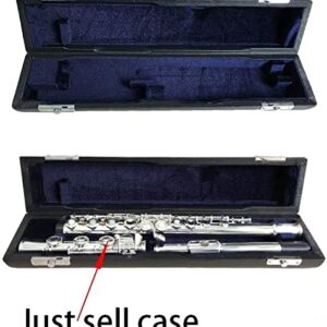 Jiayouy B Foot Joint Flute Case 17 Hole flute Bag Box PU Leather for Flute Players Musician Gift