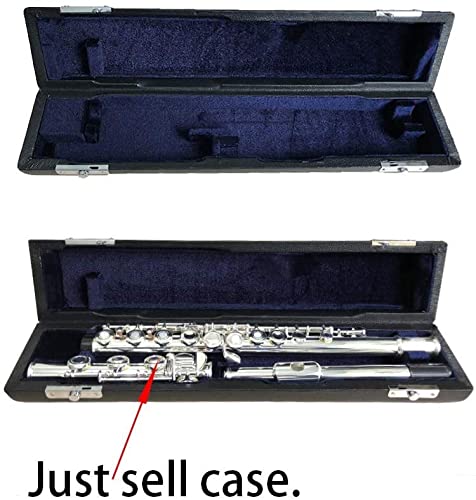 Jiayouy B Foot Joint Flute Case 17 Hole flute Bag Box PU Leather for Flute Players Musician Gift