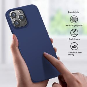 X-level Compatible iPhone 13 Pro max Case Slim Fit Ultra-Thin [Guardian Series] Soft TPU Matte Finish Coating Phone Cases Lightweight Back Cover Grip for iPhone 13 Pro max 6.7" (2021)-Navy Blue