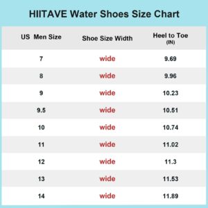 HIITAVE Water Shoes for Men Barefoots Quick-Dry Aqua Socks Pool Shoes for Beach Swim Surf Sports Shoes Black 8 M US Men