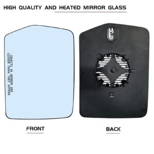 New Passenger Right Side Heated Mirror Replacement for 2004-2014 Ford F150 Mirrors - Side View Heated Convex Mirror Glass with Rear Holder 4L3Z-17K707-DA