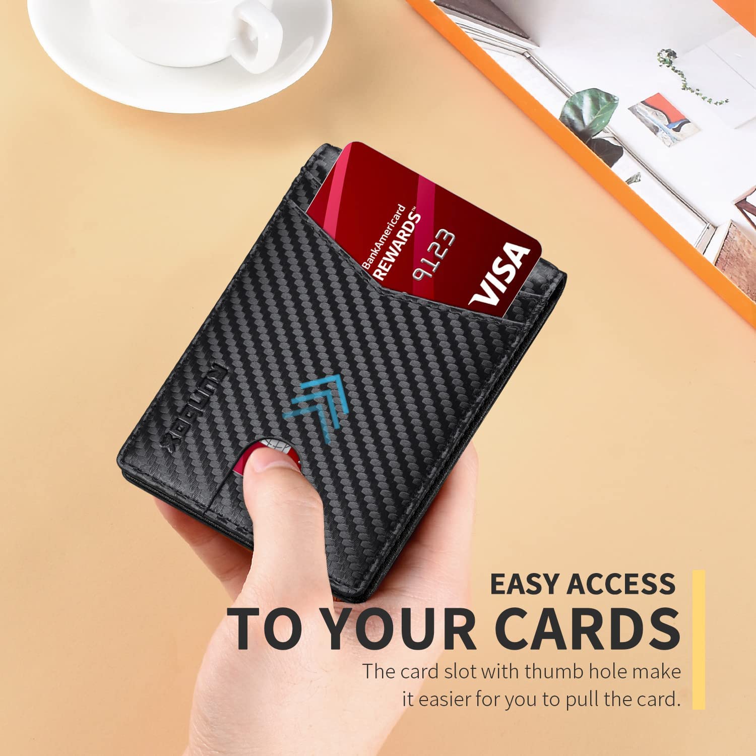 RUNBOX Men's Wallets 15 Card Holder Slim Rfid Leather 2 ID Window With Gift Box Men's Accessories