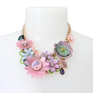 Betsey Johnson Flower Drama Bib Necklace