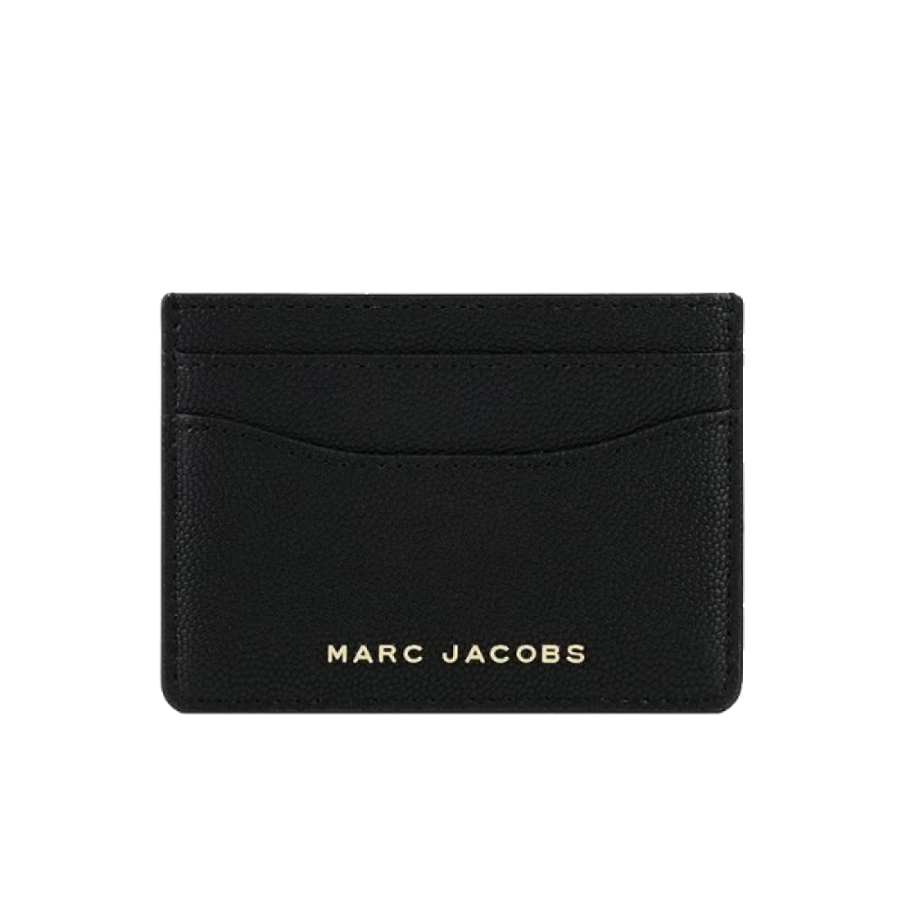 Marc Jacobs M0016997 Black With Gold Hardware Daily Card Women's Pebbled Leather Case