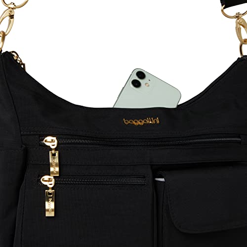 Baggallini womens Modern Everywhere Bag, Black W/ Gold Hardware, One Size US