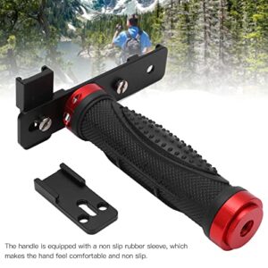 Velaurs Handheld Camera Stabilizer Holder, Anti Slip Heavy Duty Alloy Portable 1/4 Inch Handle Grip Stabilizer for Action Camera for Smartphone for LED Video Light