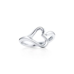 JewelryGift 925 Sterling Silver Open Heart Ring Simple and Beautiful Perfect for Special Occasion Wear Wedding Gift for Men and Women Ring Size: 7