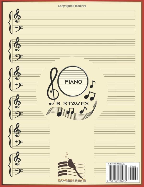 Sheet Music For Piano Kids: Funny Cat Sheet Piano Music Notebook | An Ideal Music Notation Manuscript For Piano And Midi Keyboards Performers & Learners