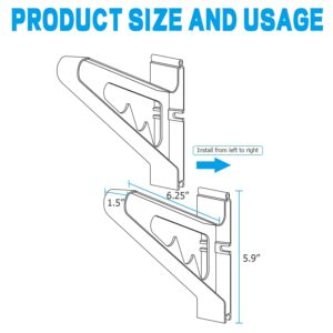 Poskad Snowboard Wall Mount Rack Display Wall Holder,Adjustable Storage Layers Space Saving Design,Home and Garage SKi Board Storage. (1 Set)