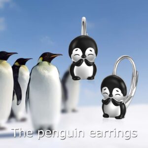 YAFEINI Penguin Gifts for Women Girls Sterling Silver Penguin Earrings Cute Penguin Jewelry for Penguin Lovers