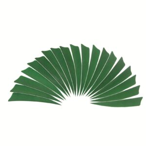 MILUWOND Arrow Feather 4 Inch Shield Fletching Vanes for Wooden Carbon Bamboo Traditional Arrow(50 Pack)