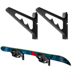 poskad snowboard wall mount rack display wall holder,adjustable storage layers space saving design,home and garage ski board storage. (1 set)