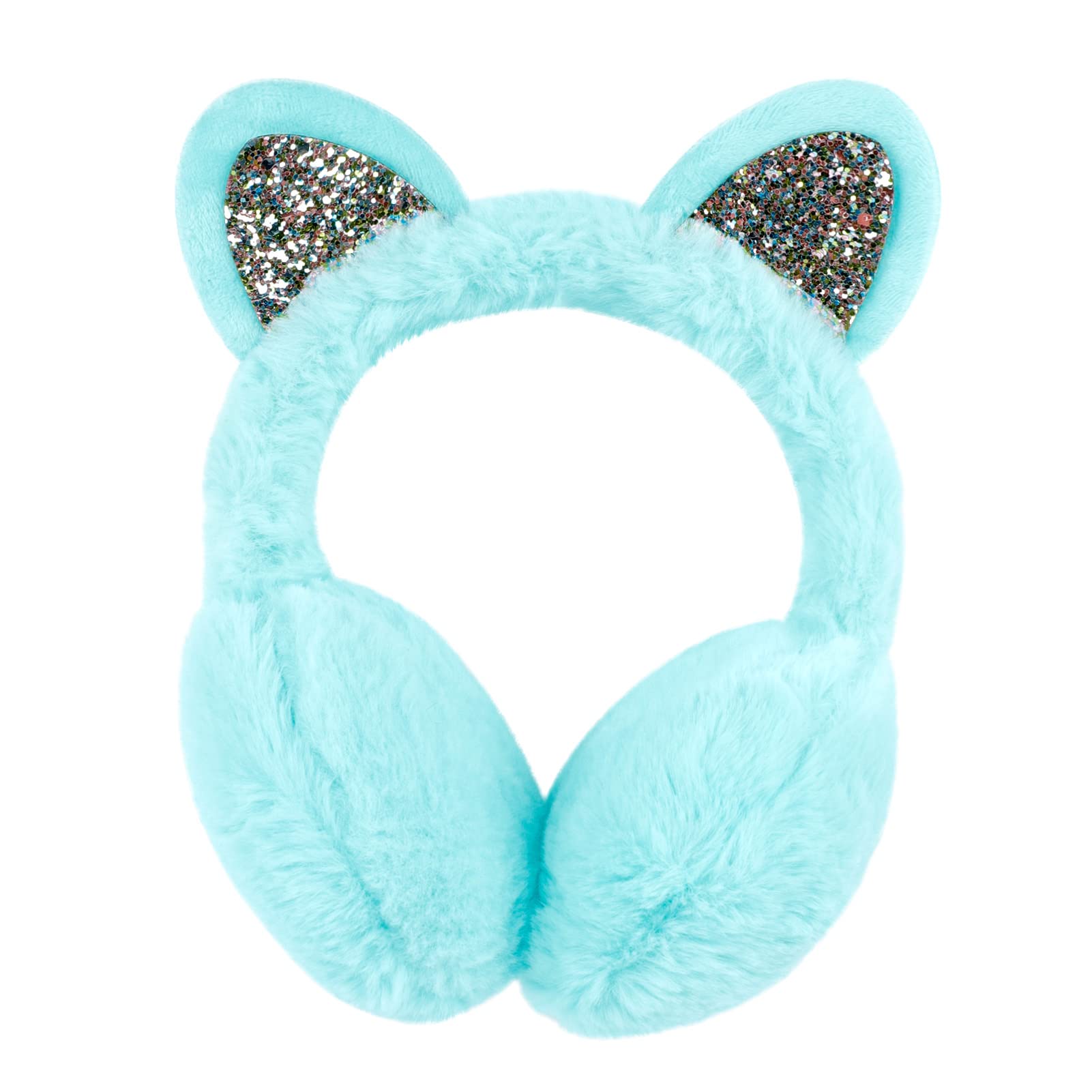 CHUANGLI Winter Warm Cat Ear Muffs for Women Girls Cute Catear Earmuff Ladies Headband Faux Fur Earmuffs Plush Ear Warmers