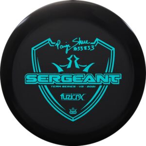 dynamic discs limited edition 2021 team series v2 paige shue fuzion-x sergeant distance driver golf disc [colors may vary] - 173-176g