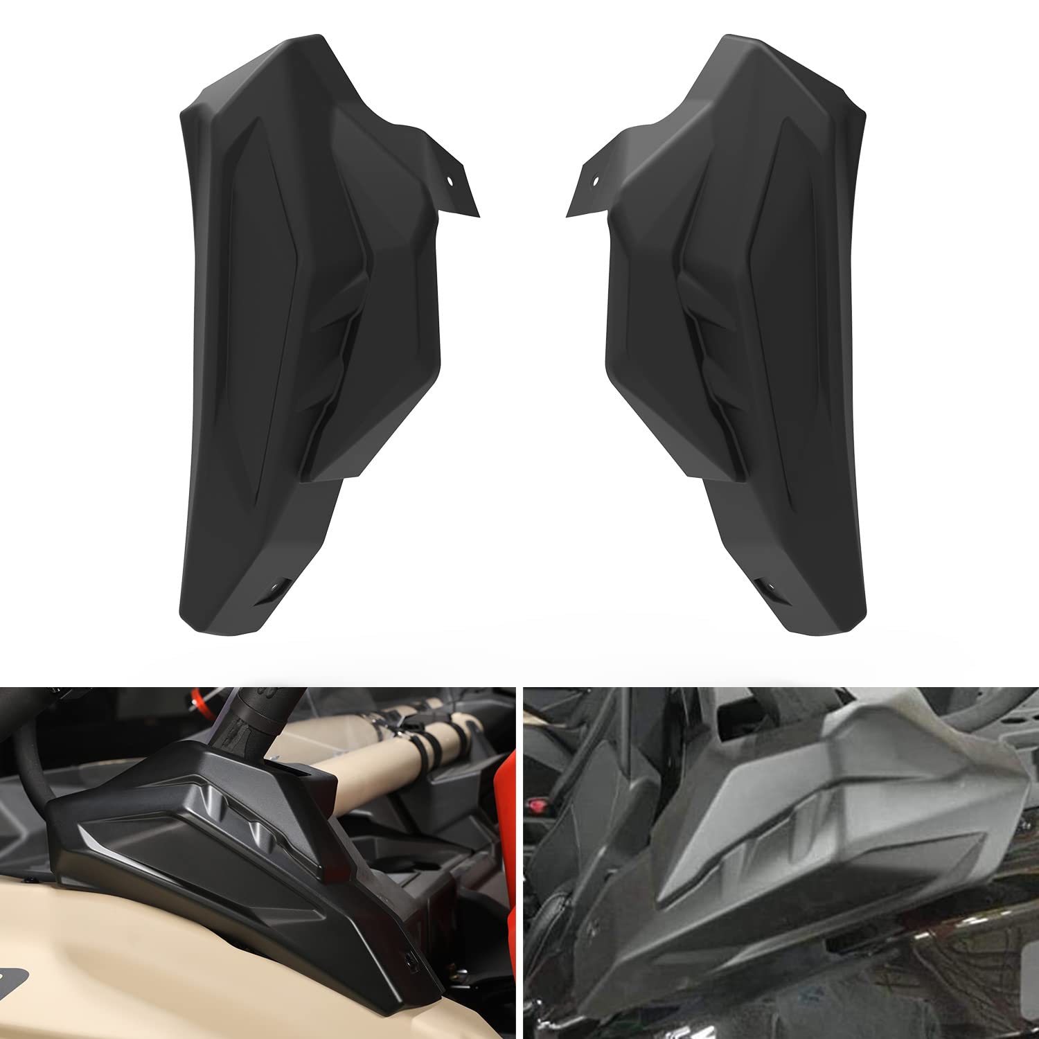 HAKA TOUGH Rear Cage Trim Plastic Cover for 2017-2022 Can Am Maverick X3 / X3 Max, C Pillar Protection Shield Guard Plate Accessories Replace OEM # 705010335,705010336 (LH & RH)