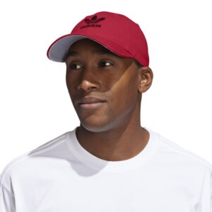 adidas Originals Men's Originals Relaxed Strapback, Scarlet/Black, One Size