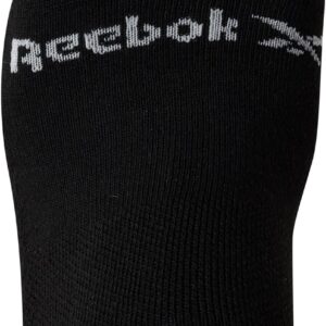 Reebok Men's Cushioned Comfort Athletic Performance High Crew Socks (5 Pack), Size 6-12.5, Charcoal Black