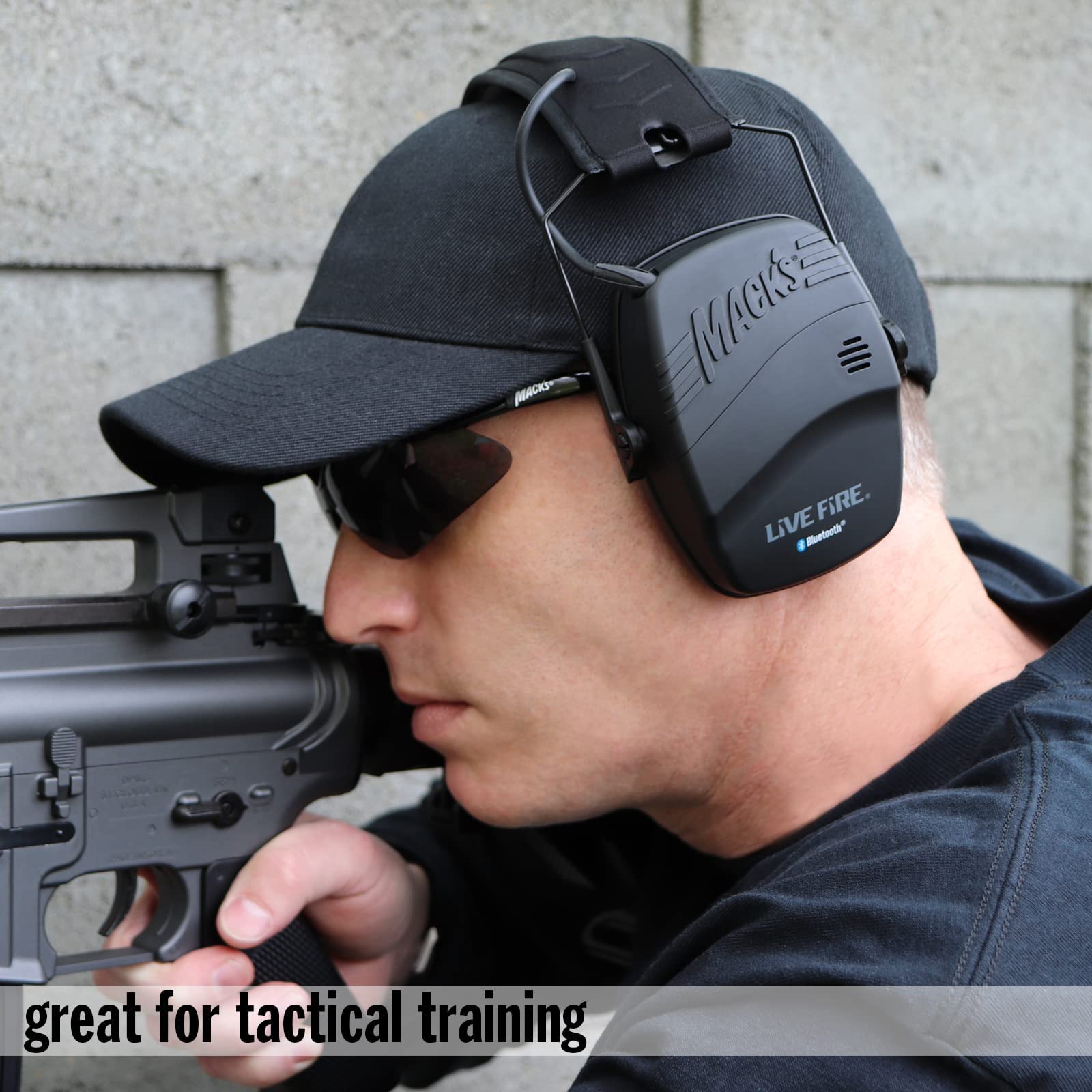 Mack's Live Fire BTX Electronic Shooting Earmuffs with Bluetooth Wireless Technology for Hunting, Tactical, Target, Skeet and Trap Shooting