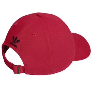 adidas Originals Men's Originals Relaxed Strapback, Scarlet/Black, One Size