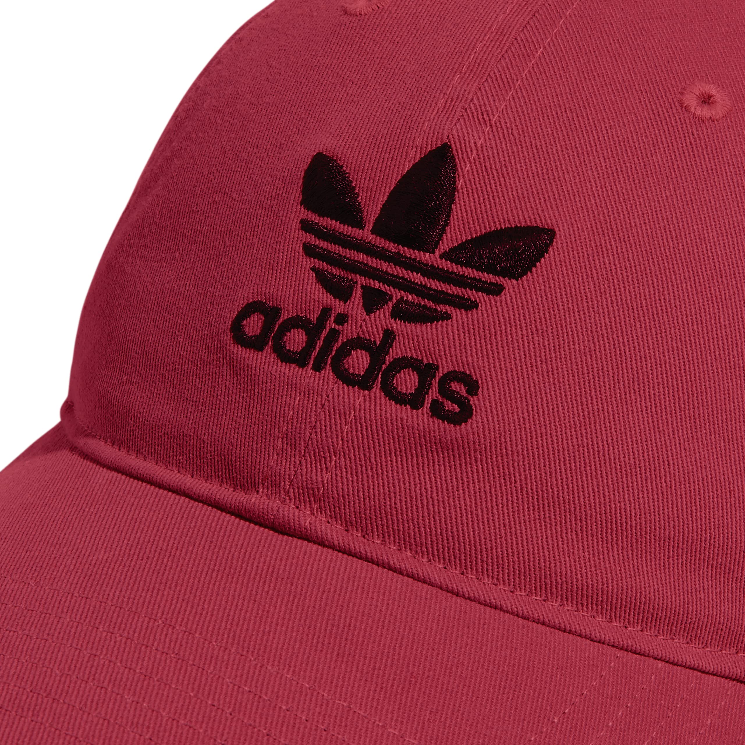 adidas Originals Men's Originals Relaxed Strapback, Scarlet/Black, One Size