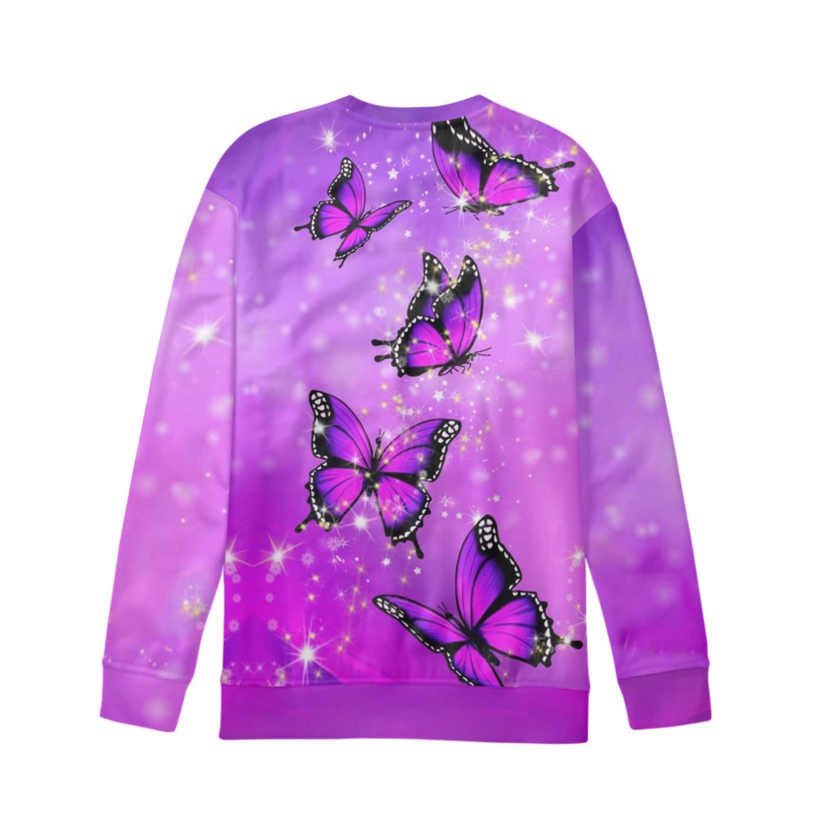 ZPINXIGN Girls Fall Outfits Crewneck Sweatshirts Butterfly Galaxy Kids Sweater Birthday Shirts for Teen Big Girl 11-13 Years Old Youth Juniors School Sport Jumper Active T-shirts Cute Pullover