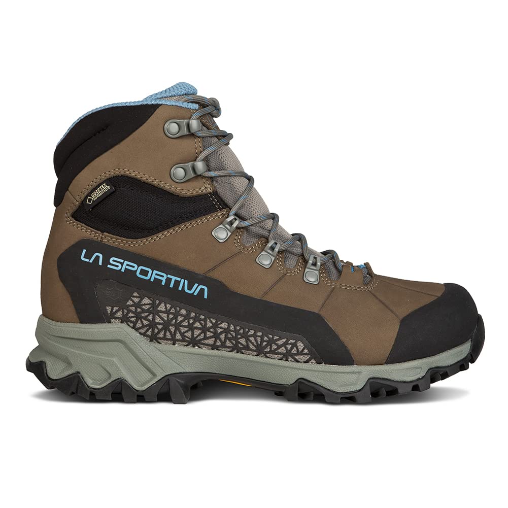 La Sportiva Women's Nucleo High II GTX Wide Hiking Boots, Oak/Topaz, 7.5 Wide