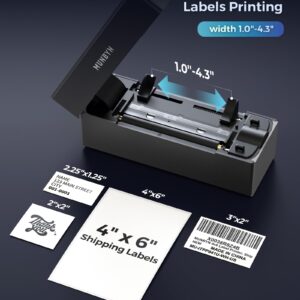 Bluetooth Thermal Label Printer, Munbyn 4x6 Shipping Label Printer for Shipping Packages, Compatible with iOS, Android, PC, Mac, Chrome OS, Etsy, Ebay, Shopify, Amazon, USPS and More