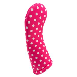 Women's Hot Pink & White Polka Dots Driver 460cc Club Headcover Handmade by BeeJos