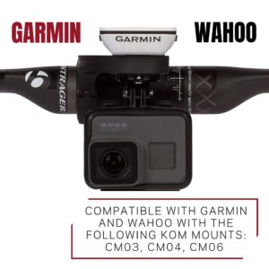 KOM Cycling Aero Garmin Bike Mount from GoPro Adapter for Garmin Bike Mounts and Wahoo Elemnt Mounts Bundle