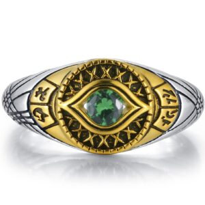 Eye of Agamotto Time Stone Infinity 18K Gold Plated 925 Sterling Ring (7)