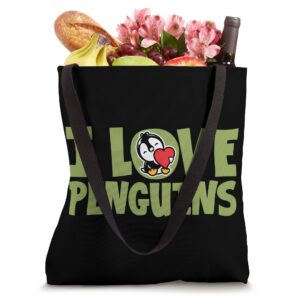 I Love Penguins, Animals Of The World, Cute Animal Tote Bag